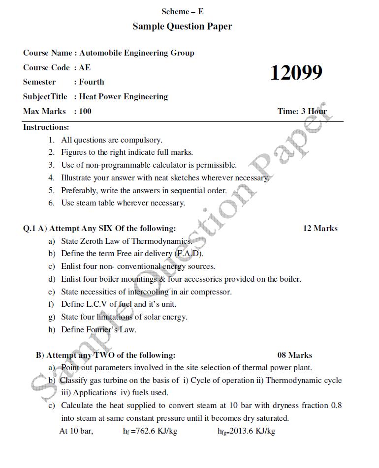 automobile engineering questions